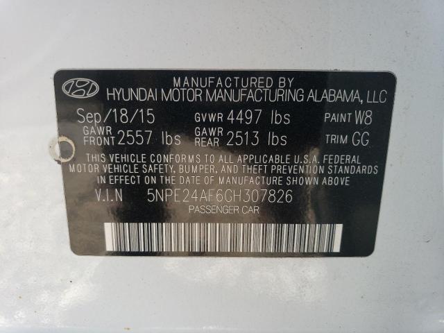 Photo 12 VIN: 5NPE24AF6GH307826 - HYUNDAI SONATA SE 