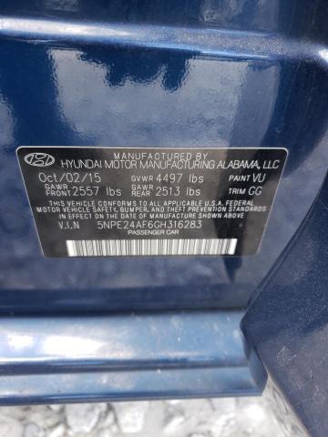 Photo 11 VIN: 5NPE24AF6GH316283 - HYUNDAI SONATA SE 