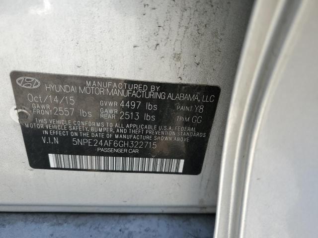 Photo 9 VIN: 5NPE24AF6GH322715 - HYUNDAI SONATA SE 