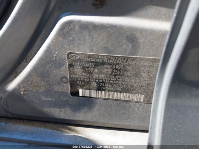 Photo 8 VIN: 5NPE24AF6GH335156 - HYUNDAI SONATA 