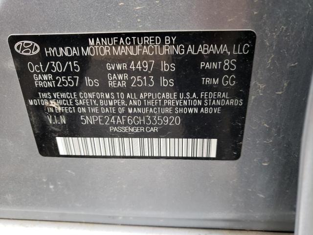 Photo 11 VIN: 5NPE24AF6GH335920 - HYUNDAI SONATA SE 