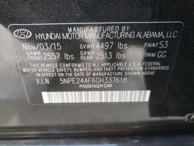 Photo 9 VIN: 5NPE24AF6GH337618 - HYUNDAI SONATA SE 