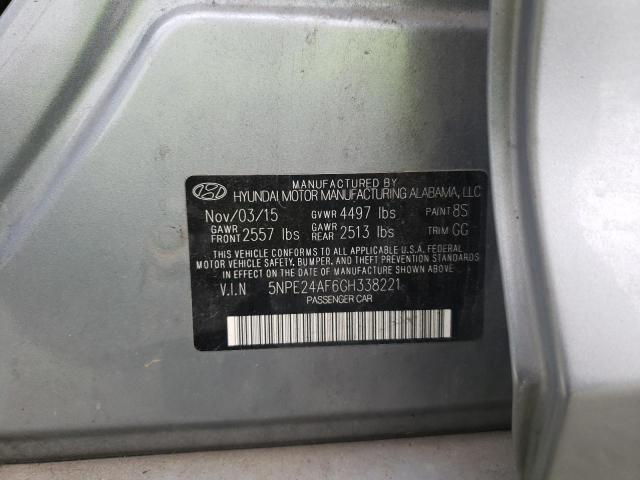 Photo 9 VIN: 5NPE24AF6GH338221 - HYUNDAI SONATA SE 