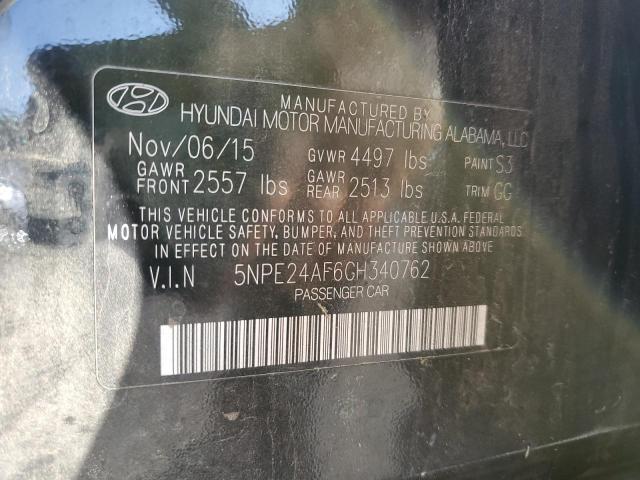 Photo 9 VIN: 5NPE24AF6GH340762 - HYUNDAI SONATA SE 