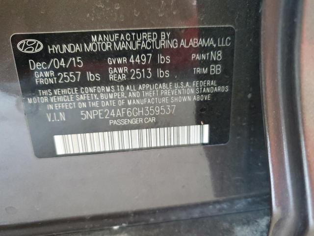 Photo 11 VIN: 5NPE24AF6GH359537 - HYUNDAI SONATA 