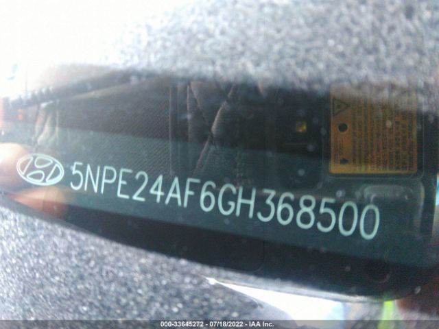 Photo 8 VIN: 5NPE24AF6GH368500 - HYUNDAI SONATA 