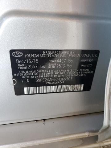 Photo 11 VIN: 5NPE24AF6GH369503 - HYUNDAI SONATA SE 