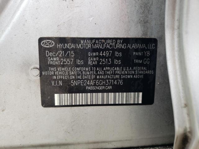 Photo 11 VIN: 5NPE24AF6GH371476 - HYUNDAI SONATA SE 