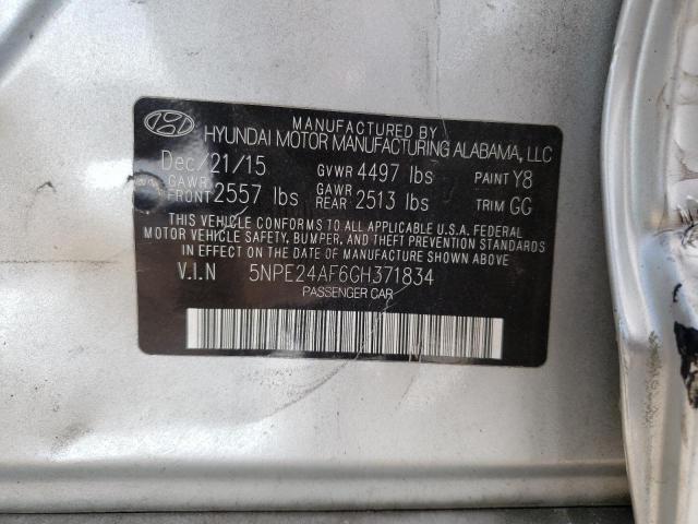 Photo 11 VIN: 5NPE24AF6GH371834 - HYUNDAI SONATA SE 