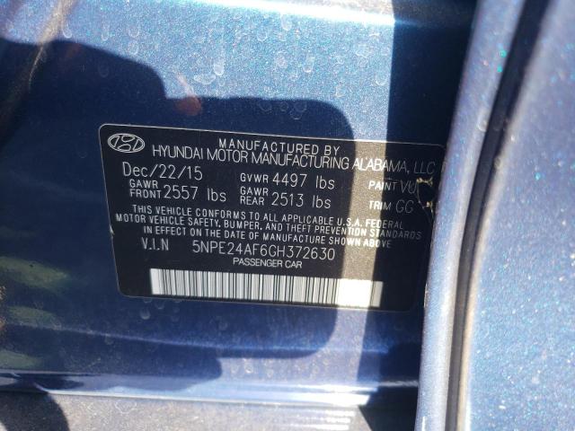 Photo 9 VIN: 5NPE24AF6GH372630 - HYUNDAI SONATA SE 