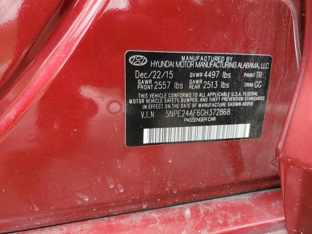 Photo 12 VIN: 5NPE24AF6GH372868 - HYUNDAI SONATA SE 