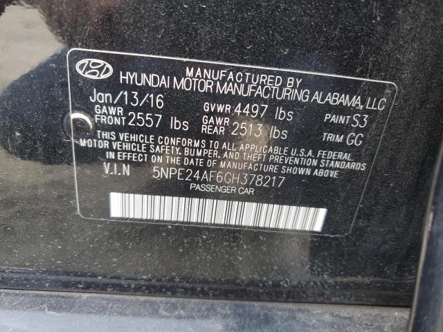 Photo 11 VIN: 5NPE24AF6GH378217 - HYUNDAI SONATA 