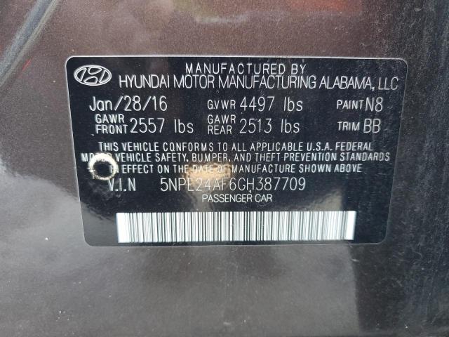 Photo 11 VIN: 5NPE24AF6GH387709 - HYUNDAI SONATA SE 