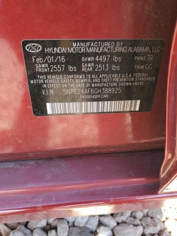 Photo 11 VIN: 5NPE24AF6GH388925 - HYUNDAI SONATA SE 