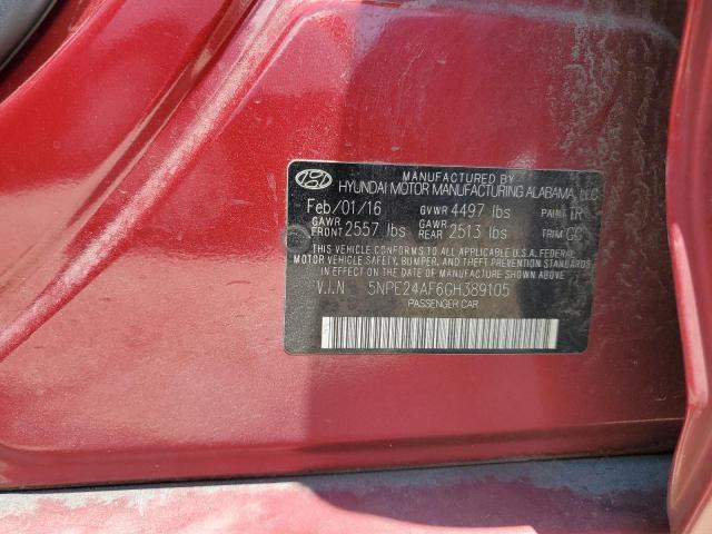 Photo 11 VIN: 5NPE24AF6GH389105 - HYUNDAI SONATA SE 