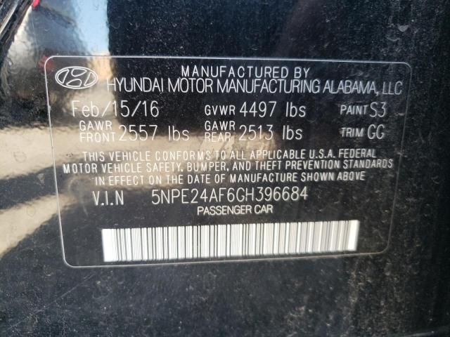 Photo 9 VIN: 5NPE24AF6GH396684 - HYUNDAI SONATA SE 