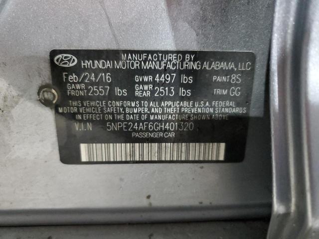 Photo 11 VIN: 5NPE24AF6GH401320 - HYUNDAI SONATA SE 