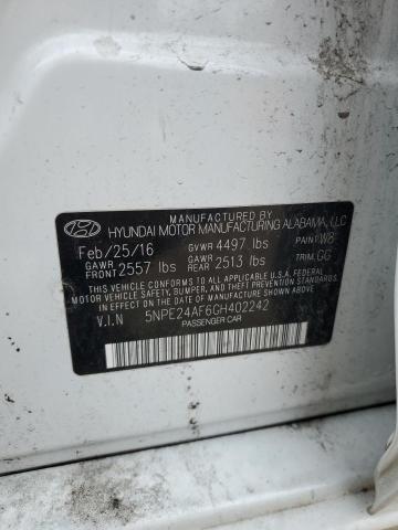 Photo 11 VIN: 5NPE24AF6GH402242 - HYUNDAI SONATA 