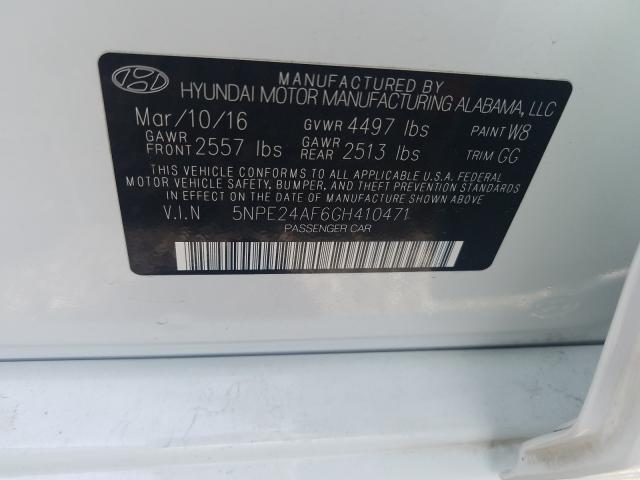 Photo 9 VIN: 5NPE24AF6GH410471 - HYUNDAI SONATA SE 