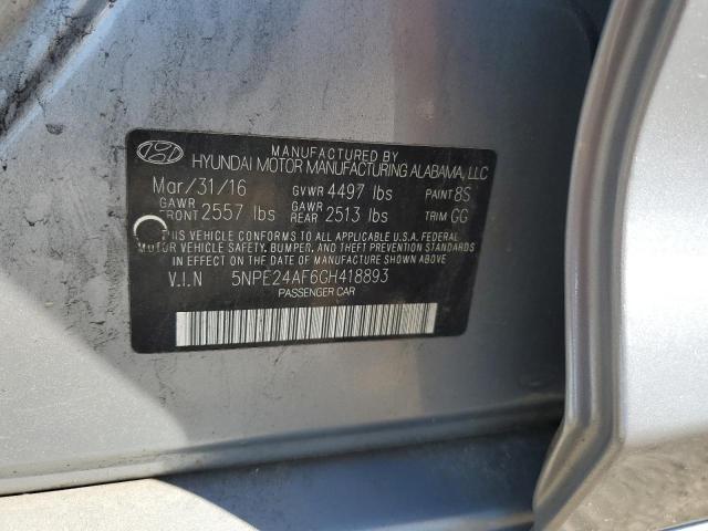 Photo 11 VIN: 5NPE24AF6GH418893 - HYUNDAI SONATA 