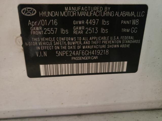 Photo 9 VIN: 5NPE24AF6GH419218 - HYUNDAI SONATA SE 