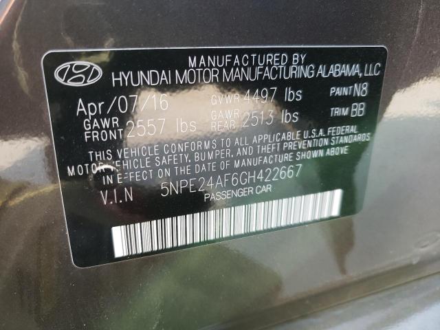 Photo 11 VIN: 5NPE24AF6GH422667 - HYUNDAI SONATA SE 