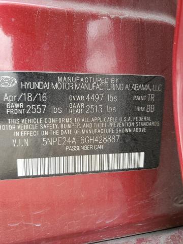 Photo 11 VIN: 5NPE24AF6GH428887 - HYUNDAI SONATA 