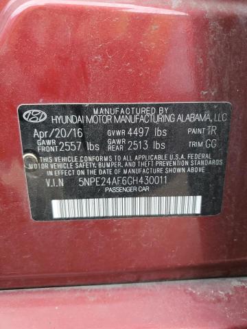 Photo 11 VIN: 5NPE24AF6GH430011 - HYUNDAI SONATA 