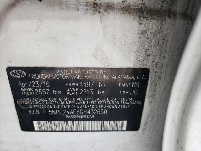 Photo 11 VIN: 5NPE24AF6GH432650 - HYUNDAI SONATA 