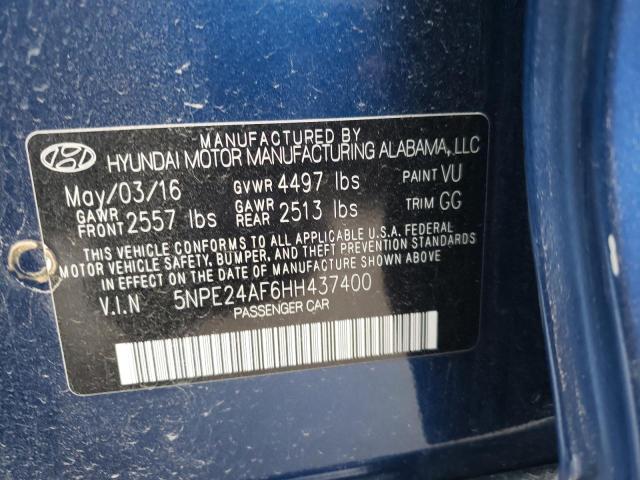 Photo 11 VIN: 5NPE24AF6HH437400 - HYUNDAI SONATA 