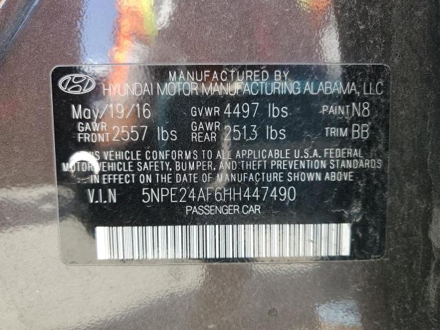 Photo 11 VIN: 5NPE24AF6HH447490 - HYUNDAI SONATA SE 