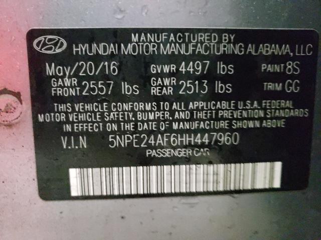 Photo 9 VIN: 5NPE24AF6HH447960 - HYUNDAI SONATA SE 