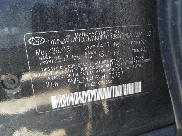 Photo 9 VIN: 5NPE24AF6HH450793 - HYUNDAI SONATA SE 