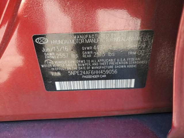 Photo 11 VIN: 5NPE24AF6HH459056 - HYUNDAI SONATA SE 