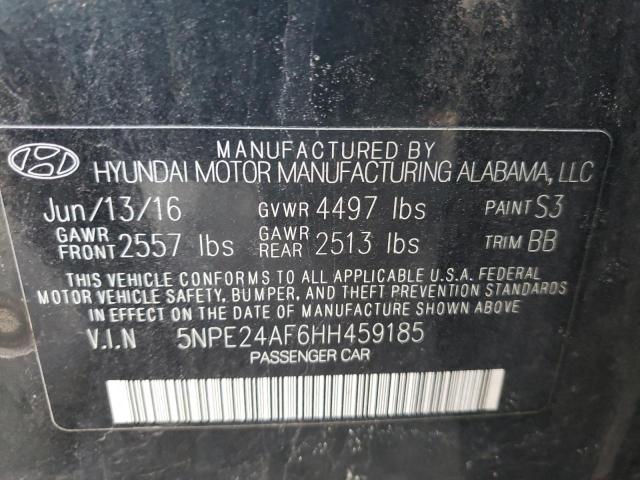 Photo 11 VIN: 5NPE24AF6HH459185 - HYUNDAI SONATA SE 