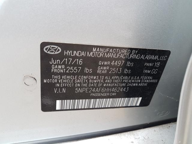 Photo 9 VIN: 5NPE24AF6HH462443 - HYUNDAI SONATA SE 