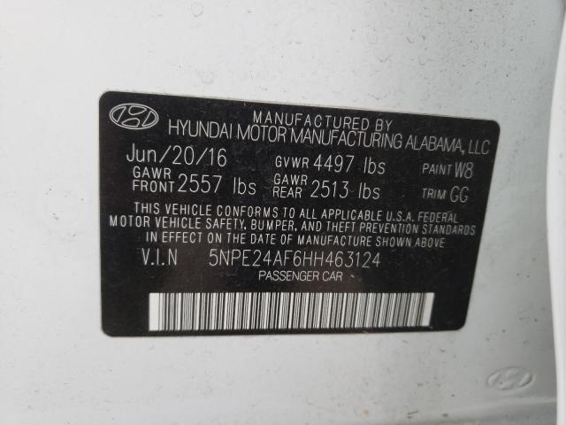 Photo 9 VIN: 5NPE24AF6HH463124 - HYUNDAI SONATA SE 