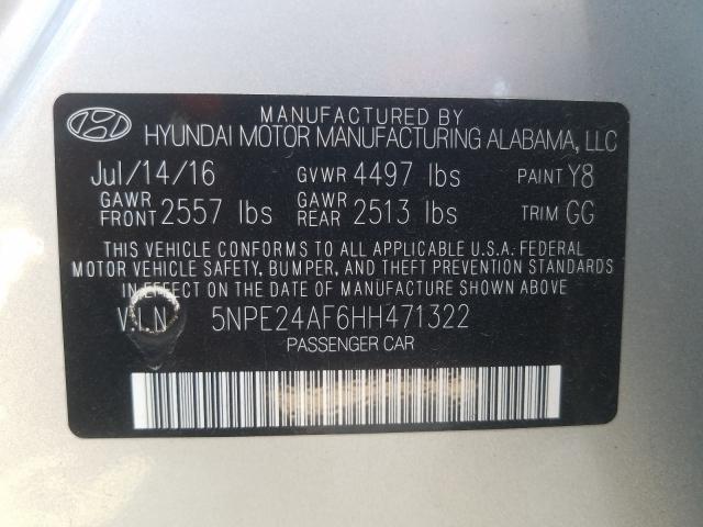 Photo 9 VIN: 5NPE24AF6HH471322 - HYUNDAI SONATA SE 