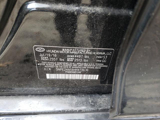 Photo 9 VIN: 5NPE24AF6HH473636 - HYUNDAI SONATA SE 