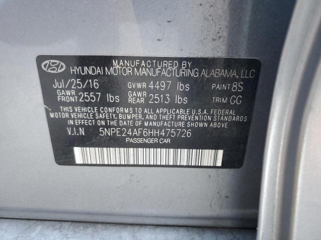 Photo 11 VIN: 5NPE24AF6HH475726 - HYUNDAI SONATA SE 