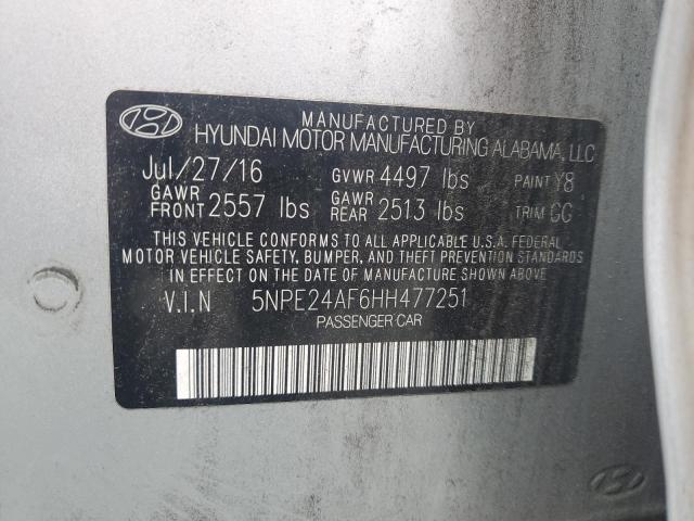 Photo 11 VIN: 5NPE24AF6HH477251 - HYUNDAI SONATA 