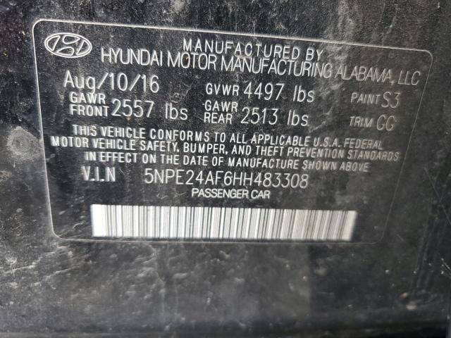 Photo 11 VIN: 5NPE24AF6HH483308 - HYUNDAI SONATA 