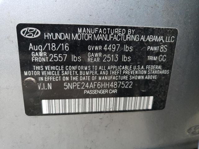 Photo 11 VIN: 5NPE24AF6HH487522 - HYUNDAI SONATA SE 