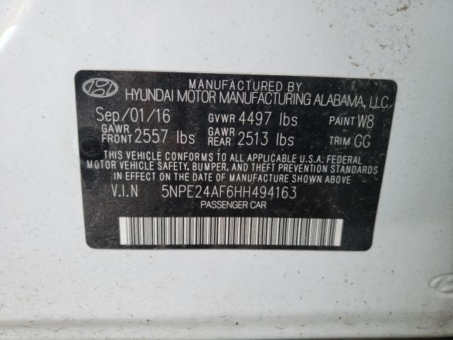 Photo 9 VIN: 5NPE24AF6HH494163 - HYUNDAI SONATA SE 