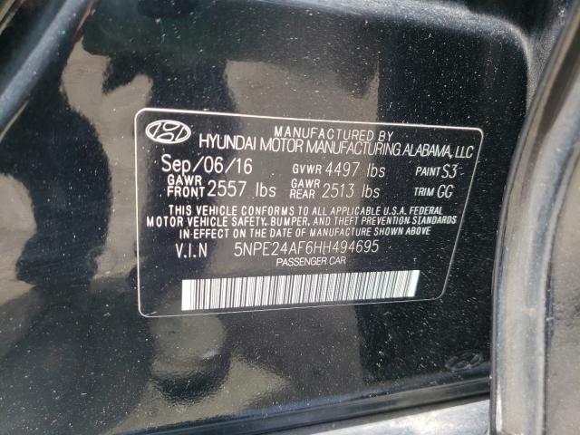 Photo 9 VIN: 5NPE24AF6HH494695 - HYUNDAI SONATA SE 