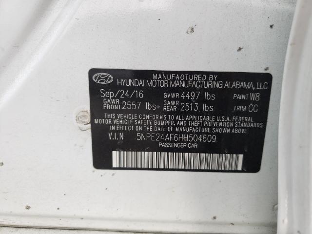 Photo 9 VIN: 5NPE24AF6HH504609 - HYUNDAI SONATA SE 