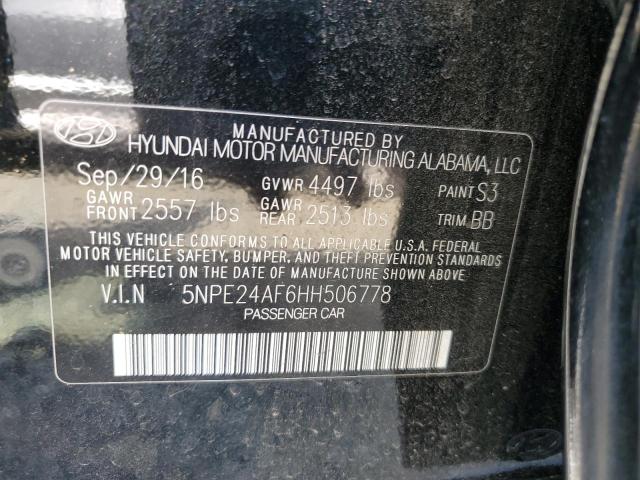 Photo 11 VIN: 5NPE24AF6HH506778 - HYUNDAI SONATA 