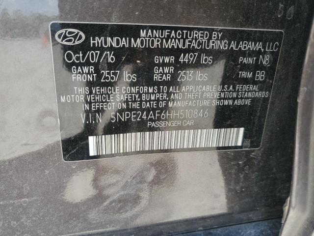 Photo 9 VIN: 5NPE24AF6HH510846 - HYUNDAI SONATA SE 