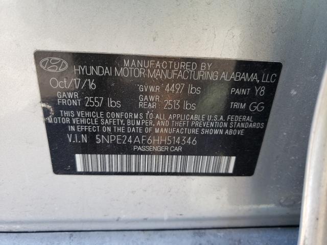 Photo 9 VIN: 5NPE24AF6HH514346 - HYUNDAI SONATA SE 