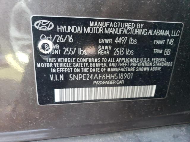 Photo 11 VIN: 5NPE24AF6HH518901 - HYUNDAI SONATA SE 